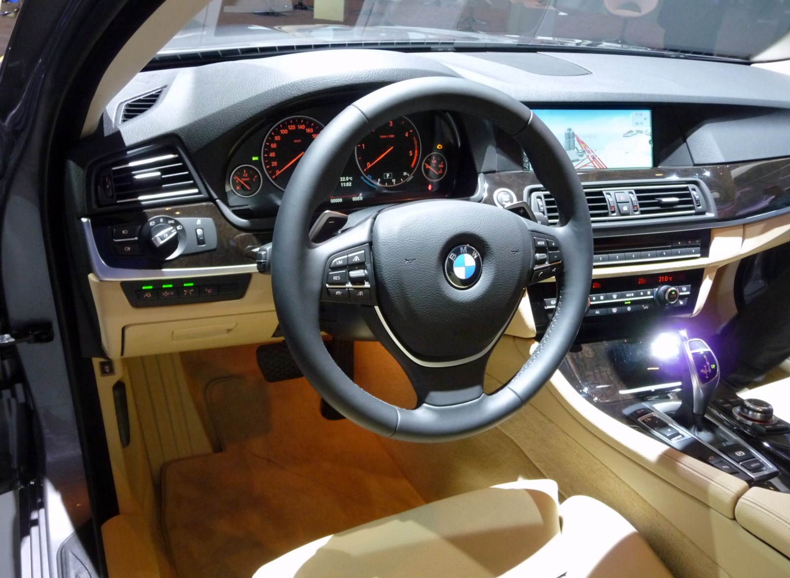 BMW 5 Series F10 interior almostcarreviews